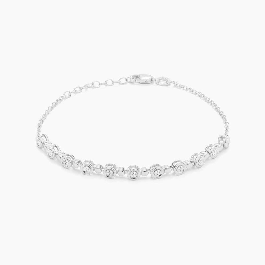 Emmy London Platinum Plated Sterling Silver Baguette and Round-Shaped Cubic  Zirconia Stones Tennis Bracelet | H.Samuel